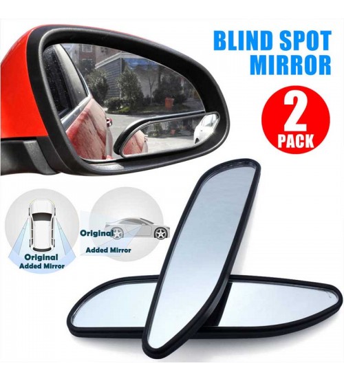 2 Pcs Car Wide Angle Convex Rear Side View Blind Spot Mirror
